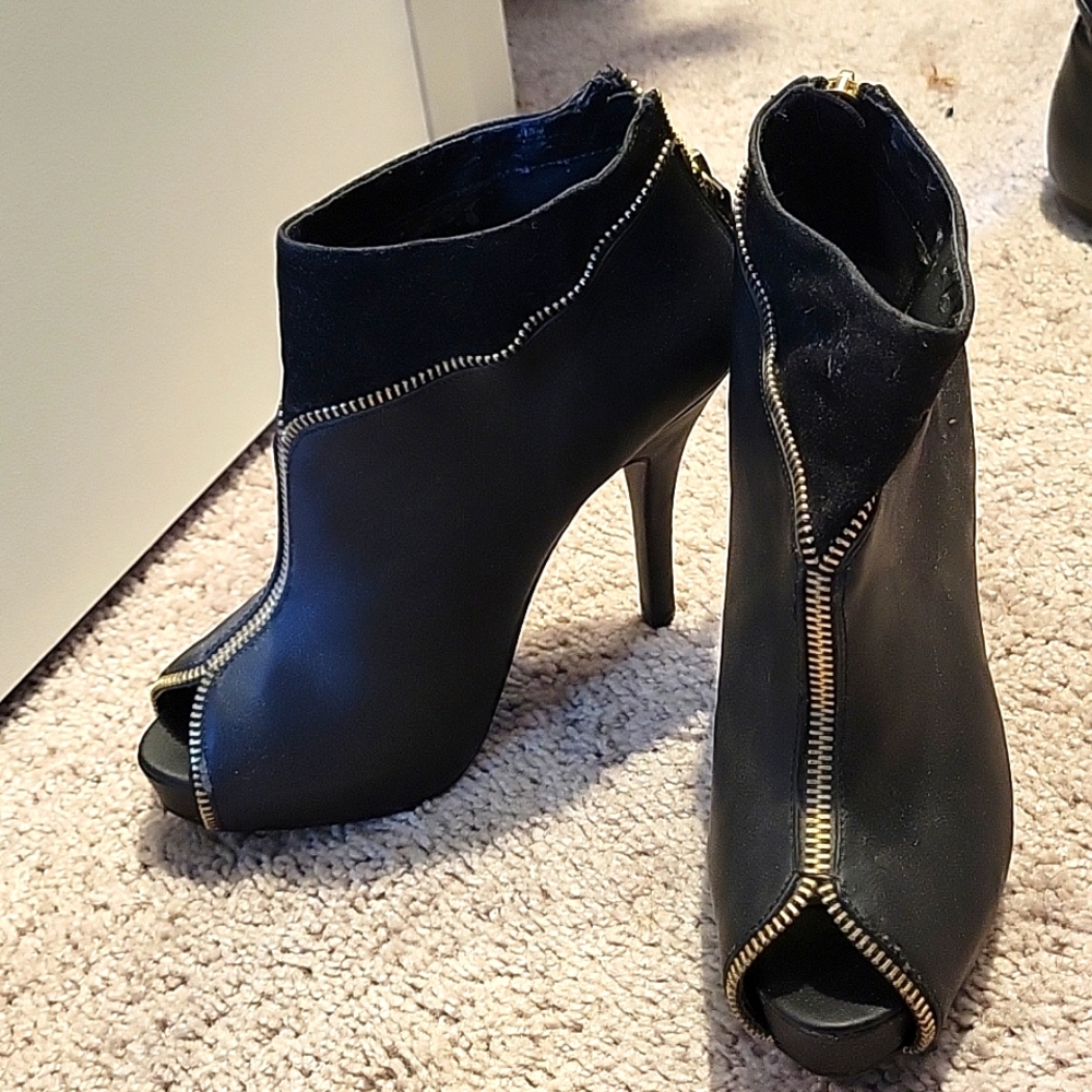 Black and Gold Booties